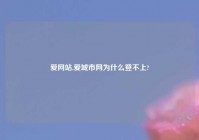 爱网站,爱城市网为什么登不上?