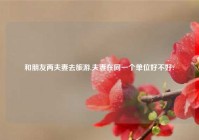 和朋友两夫妻去旅游,夫妻在同一个单位好不好?