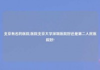 北京有名的医院,医院北京大学深圳医院好还是第二人民医院好?
