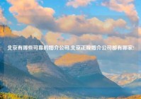北京有哪些可靠的婚介公司,北京正规婚介公司都有哪家?