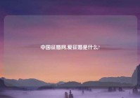 中国征婚网,爱征婚是什么?