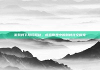 游戏线下陪玩网站，虚拟世界中的别样社交新宠