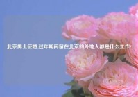 北京男士征婚,过年期间留在北京的外地人都是什么工作?