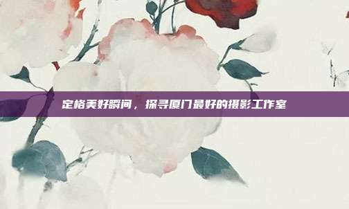 定格美好瞬间，探寻厦门最好的摄影工作室
