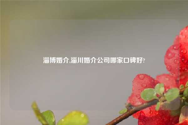 淄博婚介,淄川婚介公司哪家口碑好?