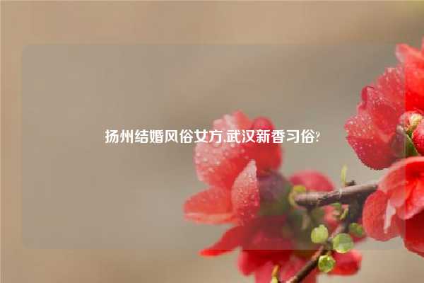 扬州结婚风俗女方,武汉新香习俗?