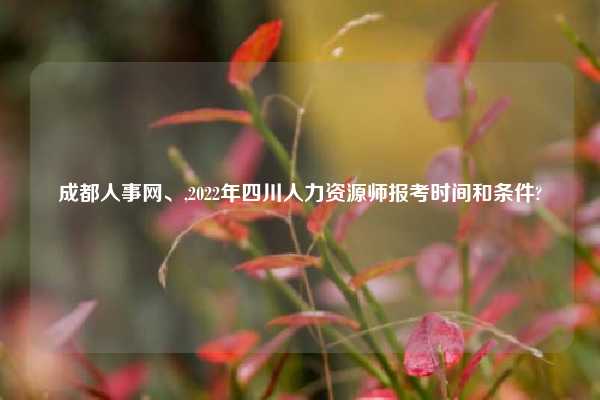 成都人事网、,2022年四川人力资源师报考时间和条件?